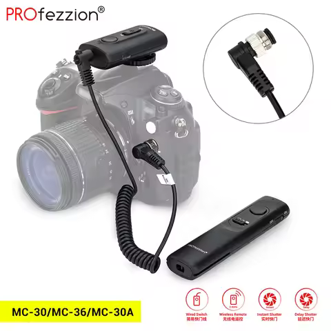 Camera Wireless Shutter Release Remote Control for Nikon Z8 Z9 D850 D810 D800 D700 D500 D5 D4s D4 D3