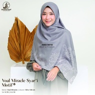 130 X 130 CM Umama Voal Miracle Syari / Jilbab Segiempat Syari / Kerudung Voal Motif  Syari Terbaru 