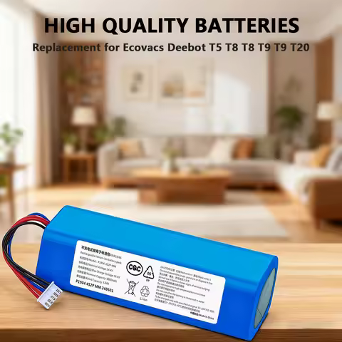 S10-LI-144-5200 Battery 12800mAh Replacement forEcovacs Deebot T5 T8+ T9 T9+Ozmo 950 T10 DX65 DX93 D