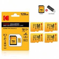 Kodak Micro SD 32GB 64GB 128GB 256GB U3 A1 TF Card, การ์ดหน่วยความจำ, TF Card, พร้อม SD Adapter, Car