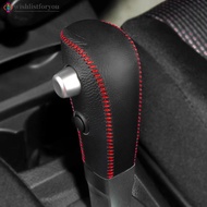 Wishlistforyou Car Leather Gear Shift Knob Cover Gear Shift Cover Gear Knob Protection For Nissan Ti