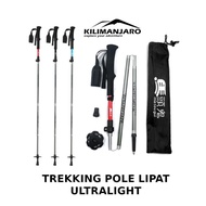 Ultralight Foldable Trekking Pole - Foldable Hiking Stick - Tracking Pole - Black