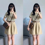 BYOB Suit Shorts Women Summer Thin High Waist Loose Wide Leg Pants Casual Overalls Middle a-Line Fiv