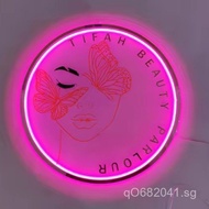 Neon Atmosphere Light Sign UV Embossed Sign Car Cross-Border Acrylic Printing Round Shop Sticker Neo