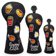 Golf Club Headcovers for Driver Fairway Hybrid Wood Head covers Hamburger Design 1 3 5 Woods