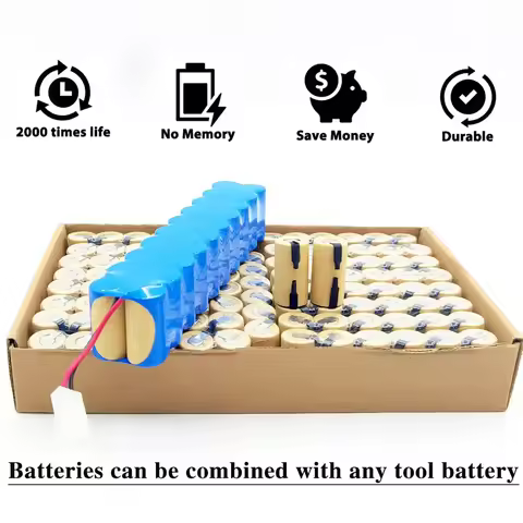 Roza cinnie1.2v SC Battery 2.8Ah DIY Tool Vacuum Battery Suitable for Makita Bosch B&D Hitachi Metab
