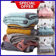 COTTON BLANKET QUILT SOFT COMFORTER KING SIZES 200*220cm WASHABLED COTTON QUILT SELIMUT SINGLE SIZE 