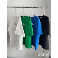 SLKK Jil Sander 100% Cotton Round Neck Loose Fit T-Shirt with Letter Print - Unisex