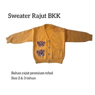 Yellow Bear Knit CARDIGAN