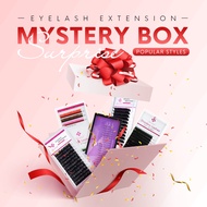 MYSTERY Eyelash Extensions Box Double Curls 5D Mink Rainbow Colourful Practice Lashes Magic Eyelash Blind Box