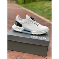 ECCO 2023 new style golf shoes mens golf nail-free shoes BOA lock buckle free Belt Fitness step oxygen permeable yak leather shoes fitness step mixed breathable JFQO