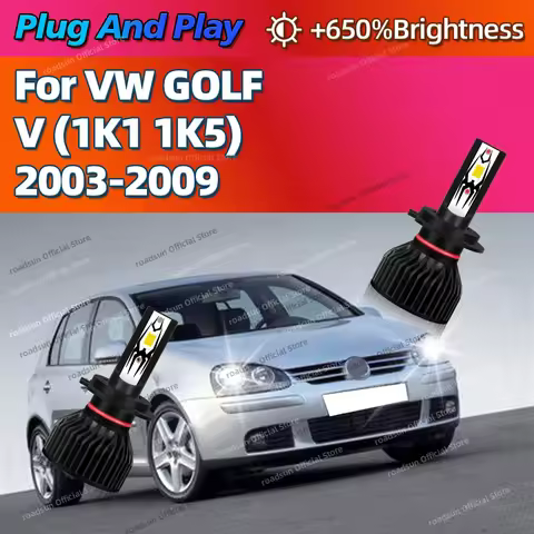 2/4Pcs 30000LM LED Bulb Headlight Auto Diode Lamps Turbo Fan 6000K 12V For VW GOLF V 1K1 1K5 2003 20