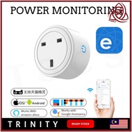 16A Socket eWelink App Wifi Smart Socket UK Plug with Power Monitoring 3000W 110V - 240V