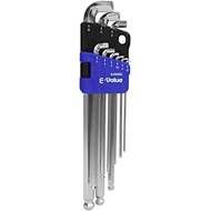 E-Value Ball Point Hex Wrench Set Short Head Semi-Long 9-Piece ELSW09SL