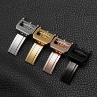 18mm High Quality 316L Stainless Steel Butterfly Watch Band Buckle Strap Rose Gold Silver Folding Clasp For IWC Replacement