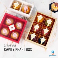 Mooncake Box | Festive Kraft Cavity Boxes | Xmas Christmas Gift Box | Brownie Box | Cookies Box 80G