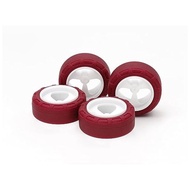 Tamiya Mini 4WD Low Friction Small Diameter Low Tire 24mm with 3-Spoke Wheel 95634 White Maroon
