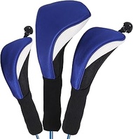 DGZW Golf Club Covers Golf Driver Headcover 3 Pcs Golf Head Covers Set with Interchangeable No. Tags