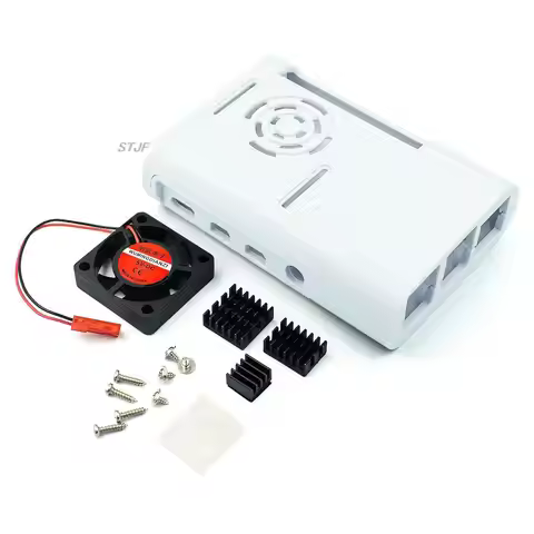 Raspberry Pi for 4!!! New!Pi Box ABS case with Fan module for for Raspberry Pi 4B + 3pcs pure alumin
