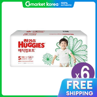 Huggies | ผ้าอ้อมเด็กฮักกี้ส์ เมจิก คอมฟอร์ท แบบแถบ รุ่นสเตจ 5 สำหรับเด็กทั้งชายและหญิง 42 ชิ้น x 6