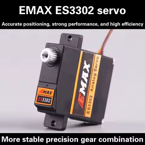 Emax ES3302 4.8V/6.0V 2.4/2.8kgf.cm Metal Gear Analog Mini Servo Futaba JR Plug For RC Airplane Heli