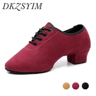 2021DKZSYIM MEN Latin Dance Shoes Women Ballroom Shoes Modern Waltz friendship Soft Oxford Latin Sho