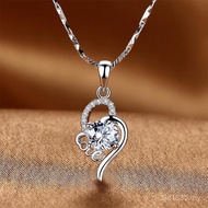 999 Send Girlfriend Zircon Birthday Gift Silver Best Tanabata Valentine's Day LOVE Wife Silver Jewel