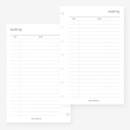 Mini Happy Planner Health Log Planner Insert Agenda Refill for 7-Discs Notebook 4.6 x 7