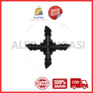 4-Prong Cross Connector 7 mm PE Hose 4mmx7mm PVC/
