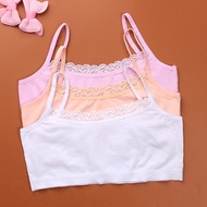 Teenage Girl Sling Training Bra Lace Soft Cotton Cute Bralette Underwear for Puberty Girls 8-16Y