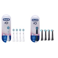 For Oral B io Mild Soft cleaning toothbrush replacement brush head, black, white 4 count