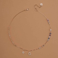 YELLOW JADE-INITAL Birthdaystone NECKLACE (Choose INITIAL Letters)