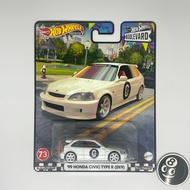 CIVIC EK9 TYPE R BOULEVARD WHITE HOT WHEELS JAPAN STICKER FREE PROTECTOR