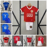 1998-99 06-07 08-09 09-10 Season Real Madrid Retro Home Football Kids Jersey Kit Ramos Cristiano Ron