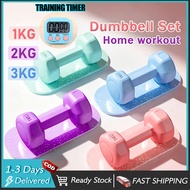 Dumbbell Set 2kg/4kg/6kg, Pink, Non-Slip Ergonomic Grip, Eco-Friendly PVC