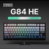 EPOMAKER แป้นพิมพ์ตรวจสอบจำลองแบบไร้สายแกนแม่เหล็กสำหรับกีฬา G84 HE แบบปรับแต่งเองปลั๊กเอนกประสงค์