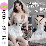 [WITH NECKLACE] sexy medieval witch style The Nun Nun Cosplay - Nun sexy bride costume nightgown