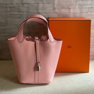 Hermes Picotin 18 3Q Sakura 櫻花粉 銀扣