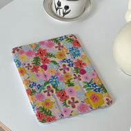 เคสไอแพด Air6 Gen9 gen10 Air5 Floral เคสiPad Oil painting Gen8 Air4 Case iPad 11pro gen7 ใส่ปากกาได มีสีสัน Air 9.7