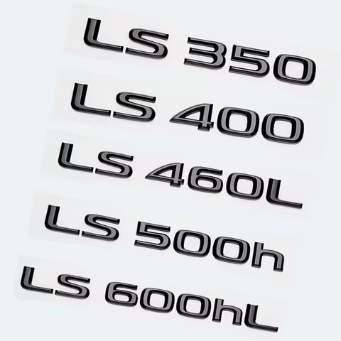 Glossy Black ABS Letters LS350 LS400 LS460 LS460L LS500 LS500h LS600hL Emblem For Lexus Car Trunk Lo