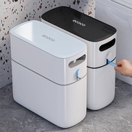 Ecoco ecoco ecoco Trash Can Household Bathroom Kitchen Gap with Lid Large Size Automatic Packing Pap
