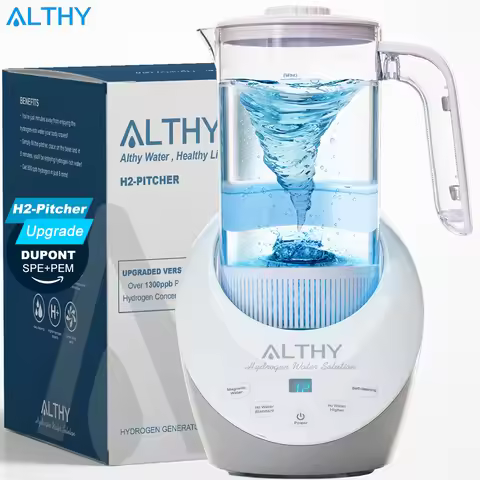 ALTHY Hydrogen Water Pitcher Generator Machine Jug Bottle SPE&PEM Technology. Balanced Purified Wate