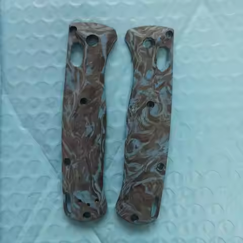 1 Pair Custom Made DIY Full 3K Carbon Fiber Material Knife Handle Scale For Benchmade Bugout 535 Kni
