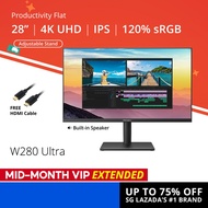 PRISM+ W280 Ultra 28 4K UHD [3840 x 2160] IPS 120% sRGB Professional Monitor Productivity Monitor