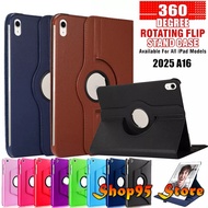Rotating leather case for Ipad A16 Gen 11 11th 11" 2025 A3355 A3356 A3354 Trendy 360 degree rotation