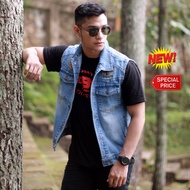 Jaket rompi jeans pria terbaru / Jaket rompi jeans denim pria / Jaket romper jeans pria / Jaket rompi jeans pria keren / Jaket jeans rompi pria distro / Jaket rompi jeans motor pria / Jaket rompi jeans  THE BERY / Jaket rompi jeans touring pria