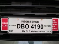 2pcs Temporary Plates LTO Format with MV File Number Metal Reflectorize Plate Number