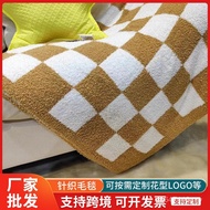 Office Yellow White Check Nap Blanket Bed End Towel Cover Blanket Sofa Blanket Air Conditioning Matc