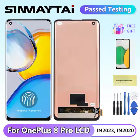 Super Amoled For Oneplus 8 pro LCD Display Touch Screen Digitizer For Oneplus 8 pro IN2023 IN2020 IN