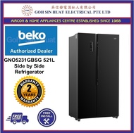 [Bulky] Beko GNO5231GBSG Side-by-side Refrigerator Fridge 521L